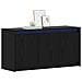 Mobile TV 100 x 34 x 50 cm Rovere Nero Legno ingegnerizzato - Foto miniatura 2
