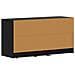 Mobile TV 100 x 34 x 50 cm Rovere Nero Legno ingegnerizzato - Foto miniatura 4