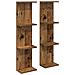 Scaffale da parete 2 pz Legno antico 25 x 15 x 100 cm - Foto miniatura 1