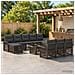 Set Divano da Giardino 11 pz Grigio e Grigio Scuro polyrattan - Foto miniatura 8