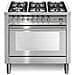 Cucina Elettrica PG96MFT / CISF Fuochi a Gas Forno Elettrico Multifunzione Dimensione 90 x 60 cm Colore Inox - Foto miniatura 2