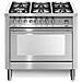 Cucina Elettrica PG96MFT / CISF Fuochi a Gas Forno Elettrico Multifunzione Dimensione 90 x 60 cm Colore Inox - Foto miniatura 4