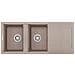 Lavello Easy 500 Granitek 116x50 cm 2 vasche con gocciolatoio Colore Tortora 43 - Foto miniatura 1