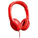 KidsBeat - Cuffie per Bambini con Filo Colore Rosso + 10 Sticker 3D  - Foto miniatura 1