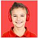 KidsBeat - Cuffie per Bambini con Filo Colore Rosso + 10 Sticker 3D  - Foto miniatura 4