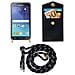 Catena Di Telefoni Cellulari Compatibile Con Samsung Galaxy J5 2015 In Nero Argento - Coperchio Protettivo In Silicone Con Anelli D'oro, Cinturino In Corda E Custodia Staccabile - Foto miniatura 9