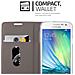 Custodia Compatibile Con Samsung Galaxy A3 2015 In Grigio Nero - Coperchio Protettiva Con Chiusura Magnetica, Funzione Stand E Tasca Per Le Carte - Foto miniatura 6
