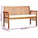 Panca Da Giardino A 3 Posti 150 Cm In Legno Massello Di Acacia - Foto miniatura 6