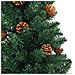 Albero di Natale Sottile con Legno Vero e Pigne Verde 180cm PVC - Foto miniatura 4