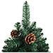 Albero di Natale Sottile con Legno Vero e Pigne Verde 180cm PVC - Foto miniatura 5