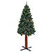 Albero di Natale Sottile con Legno Vero e Pigne Verde 180cm PVC - Foto miniatura 6