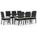 Set da Pranzo da Giardino 9 pz in Polyrattan Nero - Foto miniatura 1