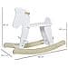 Cavallo A Dondolo Per Bambini 3-6 Anni, Design Classico In Legno - Bianco - Foto miniatura 5