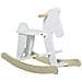 Cavallo A Dondolo Per Bambini 3-6 Anni, Design Classico In Legno - Bianco - Foto miniatura 1
