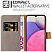 Custodia Compatibile Con Samsung Galaxy A33 5g In Marrone Cappuccino - Coperchio Protettiva Con Chiusura Magnetica, Funzione Stand E Tasca Per Le Carte - Foto miniatura 3