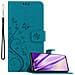 Custodia Compatibile Con Samsung Galaxy A41 In Blu Fiore - Coperchio Protettivo In Design Floreale Con Chiusura Magnetica, Funzione Stand E Slot Per Carte - Foto miniatura 1
