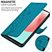 Custodia Compatibile Con Samsung Galaxy A41 In Blu Fiore - Coperchio Protettivo In Design Floreale Con Chiusura Magnetica, Funzione Stand E Slot Per Carte - Foto miniatura 4