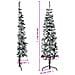 Albero Natale Artificiale Sottile a Metà Neve Fioccata 150 cm - Foto miniatura 4