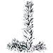 Albero Natale Artificiale Sottile a Metà Neve Fioccata 150 cm - Foto miniatura 5