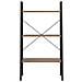 Scaffale Autoportante 3 Ripiani Marrone Scuro Nero 56x35x108 Cm - Foto miniatura 3