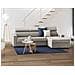 Divano Letto Alceste, Divano Ad Angolo, 100% Made In Italy, Sofà Con Apertura Girevole, Con Penisola Contenitore Destra, Con Braccioli Slim, Cm 260x95h85, Tortora - Foto miniatura 1