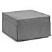 Letto Pieghevole Ancilla, Pouf Trasformabile In Letto Singolo, 100% Made In Italy, Pouf In Tessuto Da Soggiorno, Cm 80x80h45, Grigio - Foto miniatura 1