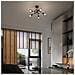 Lampadario Beluci 3s Nero Sl. 1118 - Moderno Lampadari Nero 28.5x48x48 Cm - Foto miniatura 1