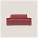 Nixon Divano letto matrimoniale con materasso 20 cm in tessuto impermeabile T03 200 cm (mat. 140x197) rosso - Foto miniatura 2