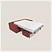 Nixon Divano letto matrimoniale con materasso 20 cm in tessuto impermeabile T03 200 cm (mat. 140x197) rosso - Foto miniatura 3
