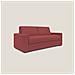 Nixon Divano letto matrimoniale con materasso 20 cm in tessuto impermeabile T03 200 cm (mat. 140x197) rosso - Foto miniatura 1