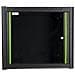 Armadio Rack 19'' RWM09U45BL a muro 9 unità sezione unica prof 600mm Colore Nero - Foto miniatura 1