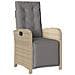 Sedia Reclinabile Giardino E Poggiapiedi Beige Misto Polyrattan - Foto miniatura 1