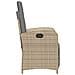 Sedia Reclinabile Giardino E Poggiapiedi Beige Misto Polyrattan - Foto miniatura 4