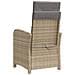 Sedia Reclinabile Giardino E Poggiapiedi Beige Misto Polyrattan - Foto miniatura 5