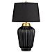 Lampada Da Scrivania Contemporanea Bexley Porcellana Nero Ottone 1 Luce E27 - Foto miniatura 1