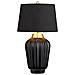 Lampada Da Scrivania Contemporanea Bexley Porcellana Nero Ottone 1 Luce E27 - Foto miniatura 2