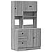 Mobile Da Cucina Grigio Sonoma 95x50x180cm In Legno Multistrato - Foto miniatura 1