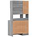 Mobile Da Cucina Grigio Sonoma 95x50x180cm In Legno Multistrato - Foto miniatura 5