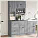 Mobile Da Cucina Grigio Sonoma 95x50x180cm In Legno Multistrato - Foto miniatura 8