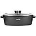 Pentola Da Arrosto Rettangolare 32 Cm Con Coperchio In Vetro, Nero - Foto miniatura 1