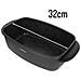 Pentola Da Arrosto Rettangolare 32 Cm Con Coperchio In Vetro, Nero - Foto miniatura 3