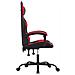 Sedia da Gaming Girevole Nera e Rossa in Similpelle - Foto miniatura 4