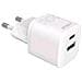 Pro Power Caricabatterie Da Rete 2 Uscite Pd 20 + 18 W - 1 X Usb-a 1 X Usb-c Bianco - Foto miniatura 1
