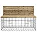 Panca da Giardino Design Gabbione 287x71x65,5cm Pino Impregnato - Foto miniatura 8
