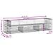 Panca da Giardino Design Gabbione 287x71x65,5cm Pino Impregnato - Foto miniatura 9