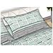 Completo Lenzuola Letto 100% Cotone Made Italy Disegno Lab Cn Matrimoniale Verde - Foto miniatura 3