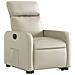 Poltrona Alzapersona Reclinabile Crema In Similpelle - Foto miniatura 3