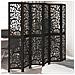 Divisorio Ambienti 6 Pannelli Nero Legno Massello Di Paulownia - Foto miniatura 1