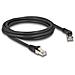 Cavo di rete RJ45 Cat. 6A S /FTP maschio da 45° angolato a destra per maschio diritto 2 m nero - Foto miniatura 1