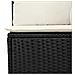 Set di divani da giardino  da 9 pezzi con cuscini in polirattan nero, Divano da giardino  da 2 posti con cuscini in polirattan nero - Foto miniatura 7